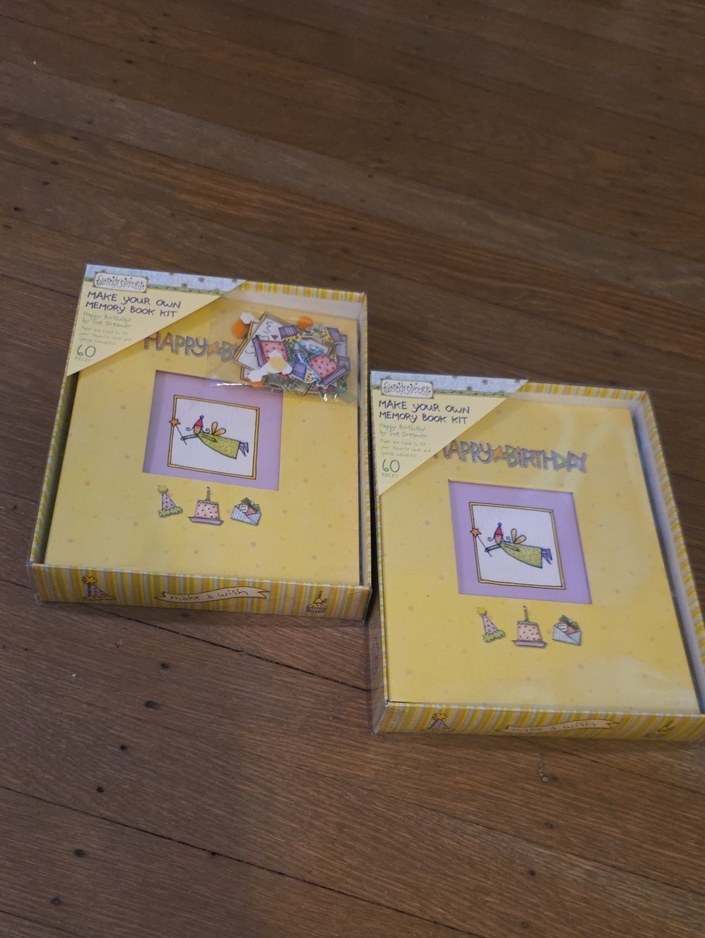 Sue Dreamer.. Make Your Own Memory Book Kit -  Birthday Design.  Set Of 2 -NEW